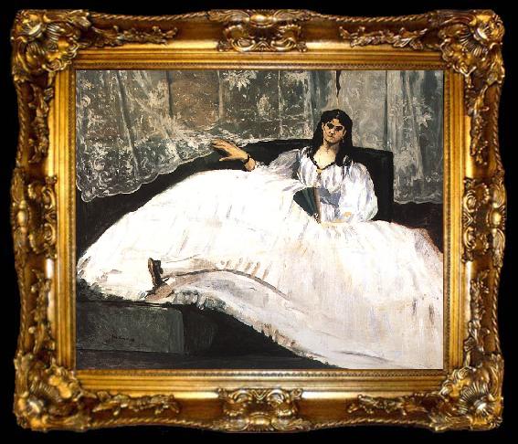framed  Edouard Manet Bauldaire